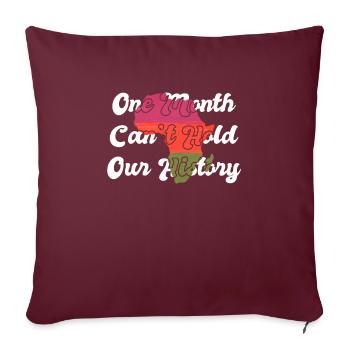 Mois de l’histoire des Noirs États-Unis Afro Amérique Afrique - Housse de coussin décorative 45 x 45 cm - bordeaux - Devant