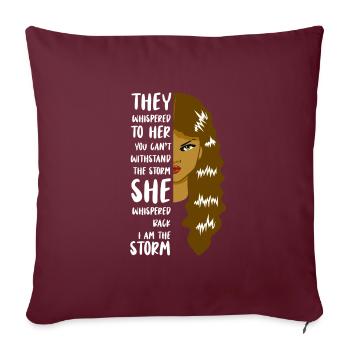 Femmes fortes Histoire des Noirs Femme africaine - Housse de coussin décorative 45 x 45 cm - bordeaux - Devant