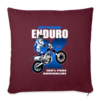 Enduro Offroad - Sofakissenbezug 45 x 45 cm - Burgunderrot - Vorne