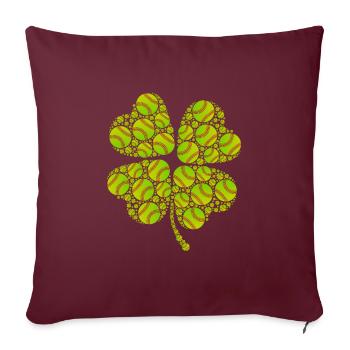 Joueur de baseball Clover Lucky Charm Joueur de baseball - Housse de coussin décorative 45 x 45 cm - bordeaux - Devant