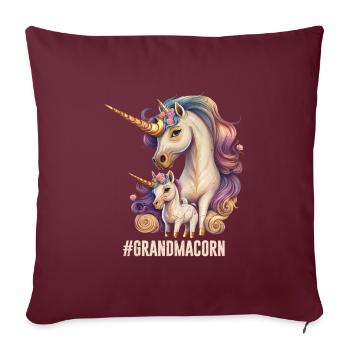 Grand-maïs Fête des mères Licorne Grand-mère Licorne - Housse de coussin décorative 45 x 45 cm - bordeaux - Devant