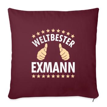 Scheidung Männer frisch geschieden Scheidungsparty - Sofakissenbezug 45 x 45 cm - Burgunderrot - Vorne