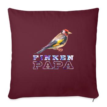 Finken Papa Zebrafinken Vogelfreund Männer - Sofakissenbezug 45 x 45 cm - Burgunderrot - Vorne