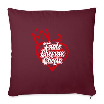 Tante Ehefrau Chefin Legende Auntie Tanten - Sofakissenbezug 45 x 45 cm - Burgunderrot - Vorne