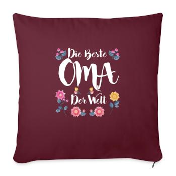 Weltbeste Oma Muttertag coole Oma Granny - Sofakissenbezug 45 x 45 cm - Burgunderrot - Vorne
