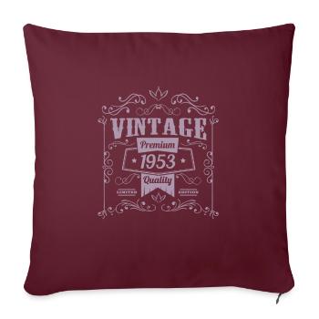 1953 Dictons d’anniversaire 70e anniversaire Dire - Housse de coussin décorative 45 x 45 cm - bordeaux - Devant