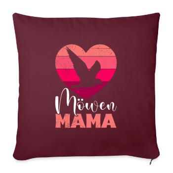 Möwen Mama Vogelliebhaber Möwe Frauen - Sofakissenbezug 45 x 45 cm - Burgunderrot - Vorne