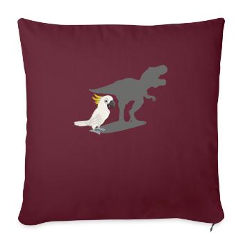 Kakadu Dinosaurier Kakadus Papagei Halter - Sofakissenbezug 45 x 45 cm - Burgunderrot - Vorne
