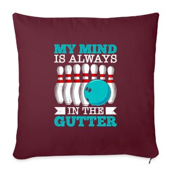Bowling My Mind est toujours dans le gouttière Bowler - Housse de coussin décorative 45 x 45 cm - bordeaux - Devant