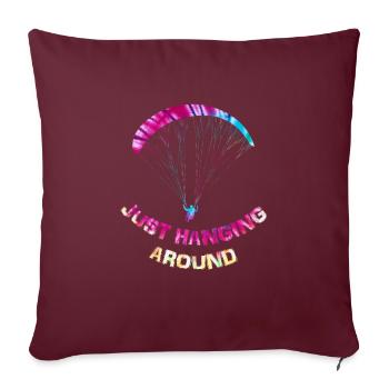 Parapentes que je traîne juste ici - Housse de coussin décorative 45 x 45 cm - bordeaux - Devant