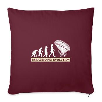 Parapente Evolution Parapentes - Housse de coussin décorative 45 x 45 cm - bordeaux - Devant