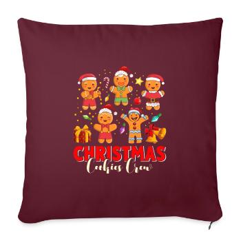 Weihnachtsplätzchen Weihnachtsplätzchen Crew - Sofakissenbezug 45 x 45 cm - Burgunderrot - Vorne