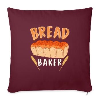 Boulanger Amateurs de pâtisserie Cuisson de la pâte à pain - Housse de coussin décorative 45 x 45 cm - bordeaux - Devant