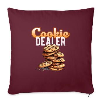Plätzchen Dealer Weihnachten Backen Bäckerei - Sofakissenbezug 45 x 45 cm - Burgunderrot - Vorne