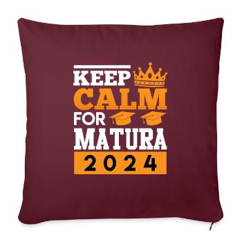 Maturant Keep Calm pour Matura 2024 Matura - Housse de coussin décorative 45 x 45 cm - bordeaux - Devant
