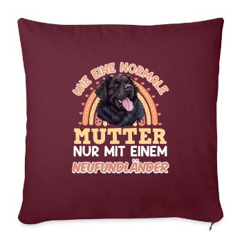 Newfie UNE MAMAN NORMALE SEULEMENT AVEC UN - Housse de coussin décorative 45 x 45 cm - bordeaux - Devant