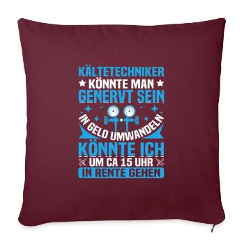 Technicien en mécatronique d’outil de système de réfrigération pour - Housse de coussin décorative 45 x 45 cm - bordeaux - Devant