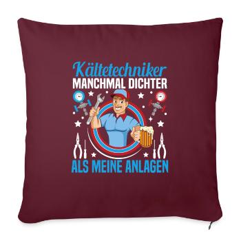 Technicien en systèmes de réfrigération Outil de climatisation - Housse de coussin décorative 45 x 45 cm - bordeaux - Devant