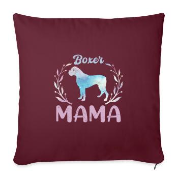 BOXER MOM Boxer allemand Chien Maman Boxer Boxer - Housse de coussin décorative 45 x 45 cm - bordeaux - Devant