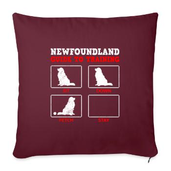 Propriétaire de Newfie TERRE-NEUVE GUIDE DE FORMATION - Housse de coussin décorative 45 x 45 cm - bordeaux - Devant