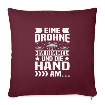 Drone volant Drone avec caméra FPV Race - Housse de coussin décorative 45 x 45 cm - bordeaux - Devant