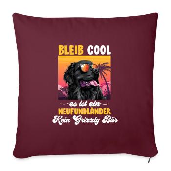 Newfie RESTEZ AU FRAIS PAS D’OURS GRIZZLY JUSTE UN - Housse de coussin décorative 45 x 45 cm - bordeaux - Devant