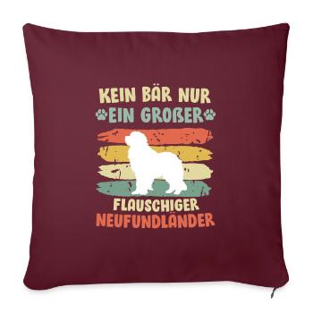 Newfie PAS UN OURS, JUSTE UN GROS ? IL MOELLEUX - Housse de coussin décorative 45 x 45 cm - bordeaux - Devant