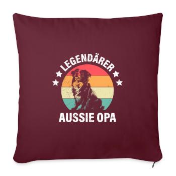 Chiens Grand-père LÉGENDAIRE AUSTRALIEN GRAND-PÈRE AUSTRALIEN - Housse de coussin décorative 45 x 45 cm - bordeaux - Devant