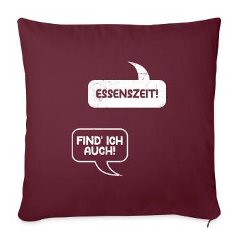 Bald Mama ESSENSZEIT FIND AUCH AUCH! Baby - Sofakissenbezug 45 x 45 cm - Burgunderrot - Vorne