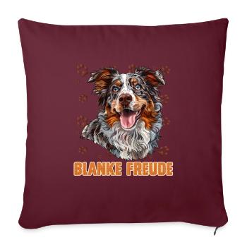 Berger australien BLANK JOY Aussie - Housse de coussin décorative 45 x 45 cm - bordeaux - Devant