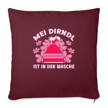 Dirndl Münchner Volksfest MEI DIRNDL EST DANS LE - Housse de coussin décorative 45 x 45 cm - bordeaux - Devant