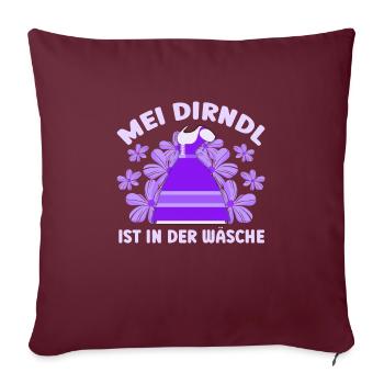 Dirndl Münchner Volksfest MEI DIRNDL EST DANS LE - Housse de coussin décorative 45 x 45 cm - bordeaux - Devant