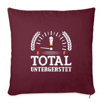 bière vide bière recharge de carburant bière - Housse de coussin décorative 45 x 45 cm - bordeaux - Devant
