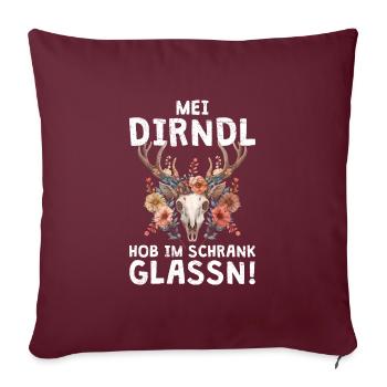 J’ai laissé mon dirndl à la maison dans le placard - Housse de coussin décorative 45 x 45 cm - bordeaux - Devant