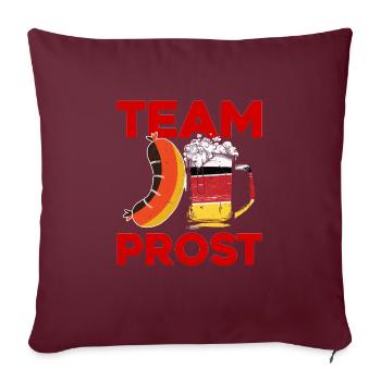 Festival folklorique de Munich TEAM PROST Funny Bavarian - Housse de coussin décorative 45 x 45 cm - bordeaux - Devant