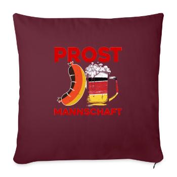 Münchner Volksfest PROST MANNSCHAFT Lustiges - Housse de coussin décorative 45 x 45 cm - bordeaux - Devant