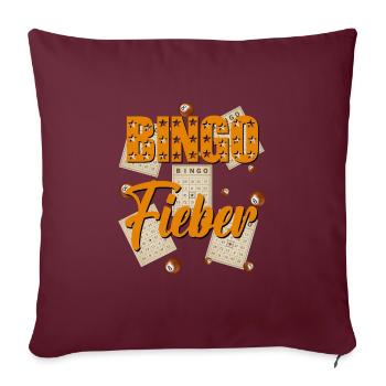 Bingo Spielen BINGO FIEBER Lustiges Bingospieler - Sofakissenbezug 45 x 45 cm - Burgunderrot - Vorne