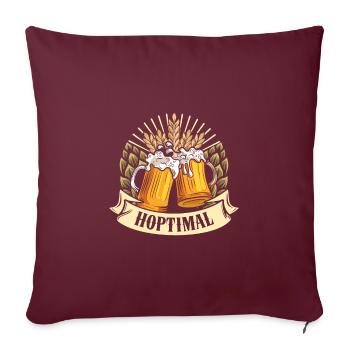 Munich Folk Festival HOPTIMAL Funny Beer Fan - Housse de coussin décorative 45 x 45 cm - bordeaux - Devant