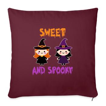 Halloween Enfants DOUX ET EFFRAYANT Halloween - Housse de coussin décorative 45 x 45 cm - bordeaux - Devant