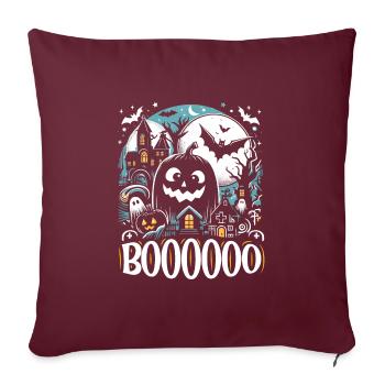 Costume d’Halloween Enfants BOOOOO Drôle Halloween - Housse de coussin décorative 45 x 45 cm - bordeaux - Devant