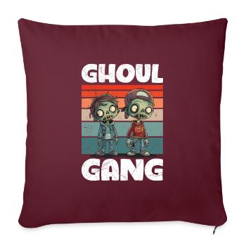 Halloween Kostüm Kinder GHOUL GANG Gruseliges - Sofakissenbezug 45 x 45 cm - Burgunderrot - Vorne
