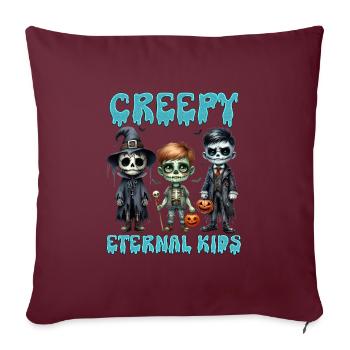 Halloween Kinder CREEPY ETERNAL KIDS Lustiges - Sofakissenbezug 45 x 45 cm - Burgunderrot - Vorne