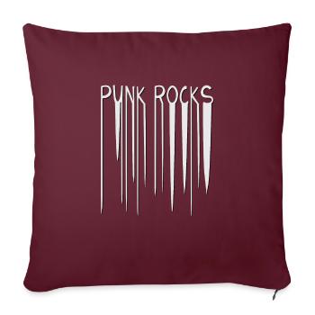 Retro Punk Rock Nostalgia Music Punk Rocks - Sofa pillowcase 17,3'' x 17,3'' (45 x 45 cm) - burgundy - Front