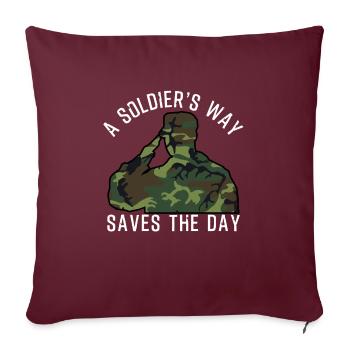 Soldat - Housse de coussin décorative 45 x 45 cm - bordeaux - Devant