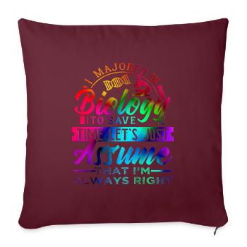 Biologie - Housse de coussin décorative 45 x 45 cm - bordeaux - Devant