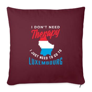 Luxembourg - Housse de coussin décorative 45 x 45 cm - bordeaux - Devant