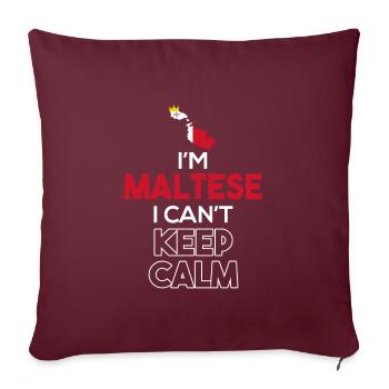Malte - Housse de coussin décorative 45 x 45 cm - bordeaux - Devant