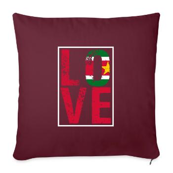 suriname - Housse de coussin décorative 45 x 45 cm - bordeaux - Devant