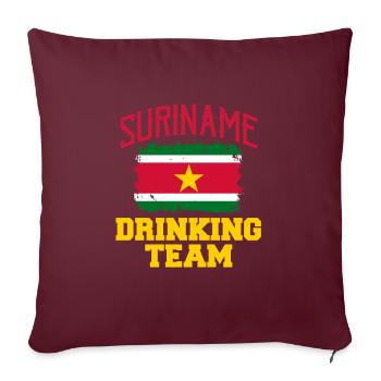 suriname - Housse de coussin décorative 45 x 45 cm - bordeaux - Devant