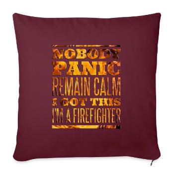 Pompiers pompier - Housse de coussin décorative 45 x 45 cm - bordeaux - Devant